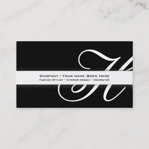 Customizable Professional monogram "H" business stylish Business Card Template