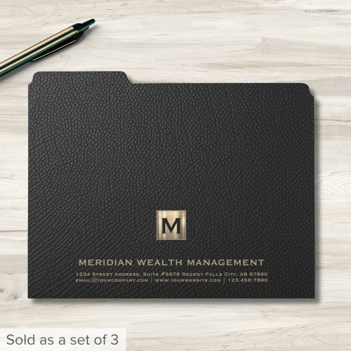 Professional Monogram Initial Logo File Folder