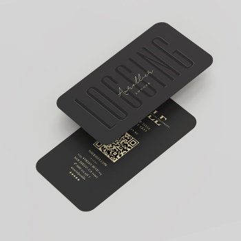 Professional Monogram Logging Operator Black Gold Business Card by GOODSY at Zazzle