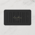 Professional Monogram Logging Operator Black Gold Business Card | Zazzle