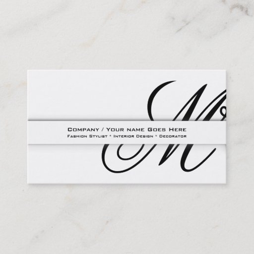 Customizable Professional monogram "M" business CUSTOM Business Card Template