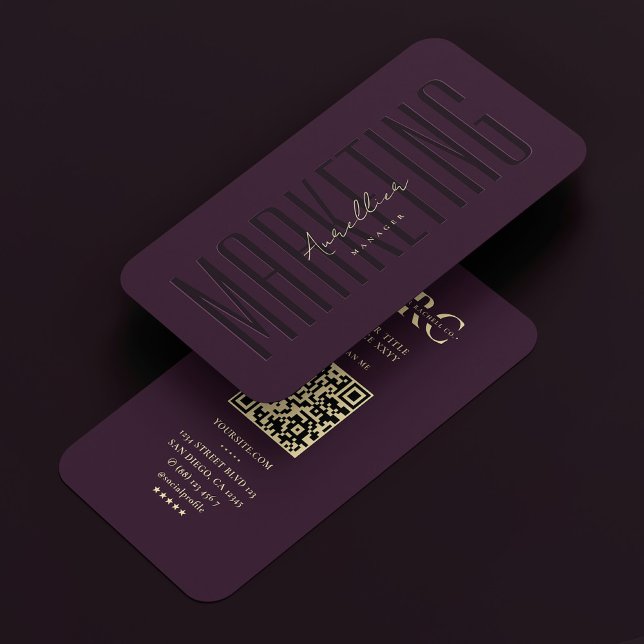 Professional Monogram Marketing Luxury Purple Business Card (Professional Monogram Marketing Luxury Purple Business Card
)