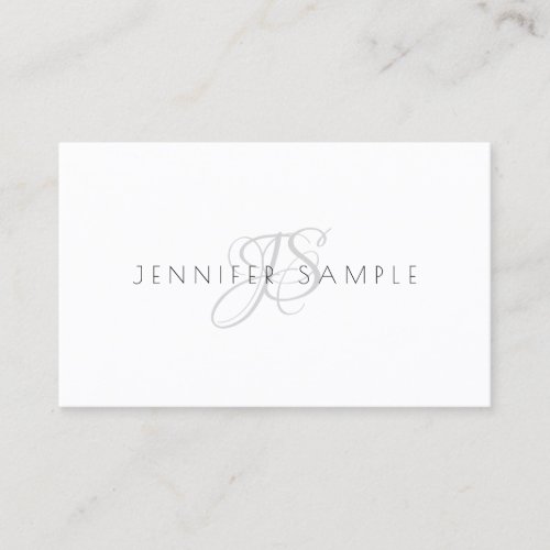 Professional Monogram Modern Simple Template Chic Business Card