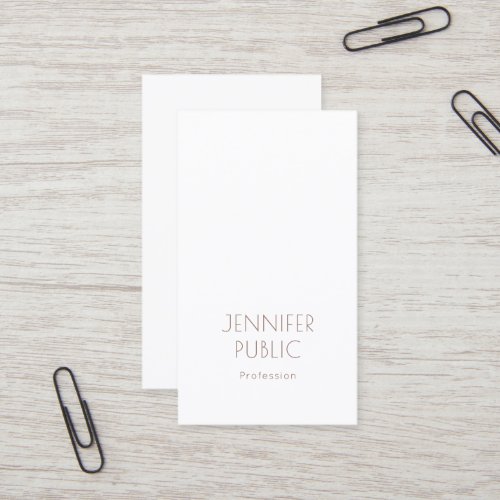 Professional Monogram Plain Elegant Modern Design Business Card