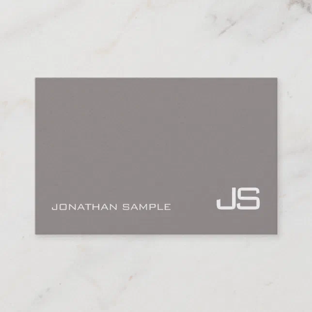 Professional Monogram Plain Modern Design Luxury Business Card | Zazzle