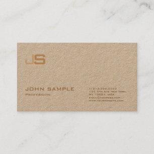 Professional Monogram Premium Kraft Modern Luxury Business Card