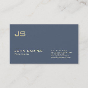 Professional Monogram Premium Pearl Finish Modern Business Card