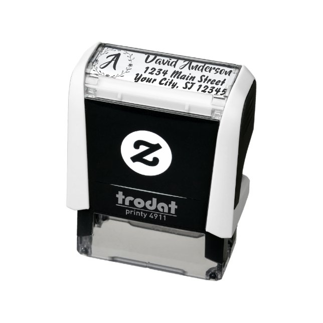 Professional Monogram Return Address Self-inking Stamp (Product)