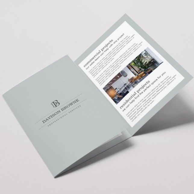 Professional Monogram Slate Brochure (Creator Uploaded)