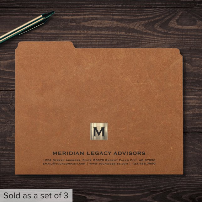 Professional Monogrammed File Folder (Creator Uploaded)