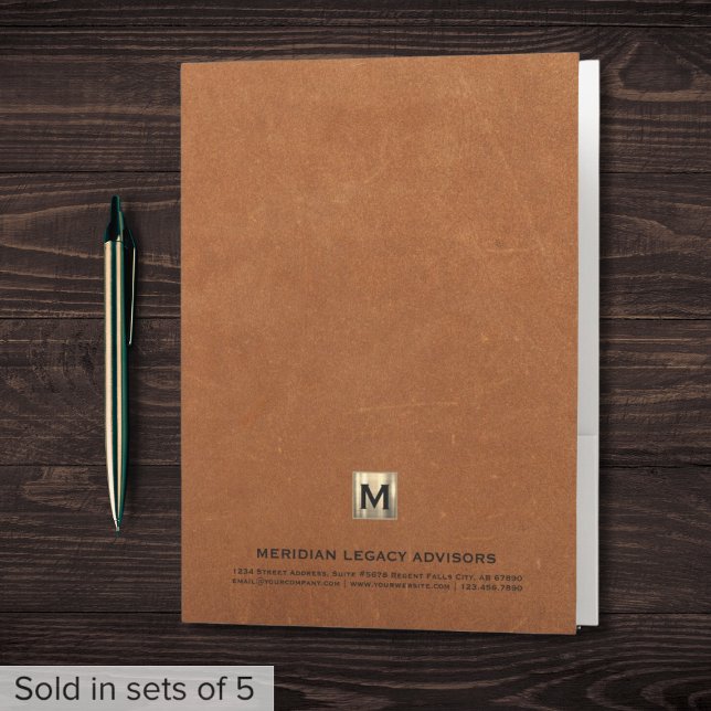 Professional Monogrammed Pocket Folder (Creator Uploaded)