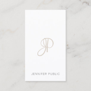 Professional Monogrammed Template Elegant Modern Business Card