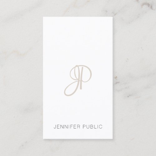 Professional Monogrammed Template Elegant Modern Business Card