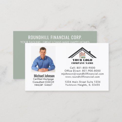 Professional Mortgage Photo Logo QR Code  Business Card
