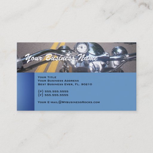 Customizable Professional Motorcycle Tour Business Cards