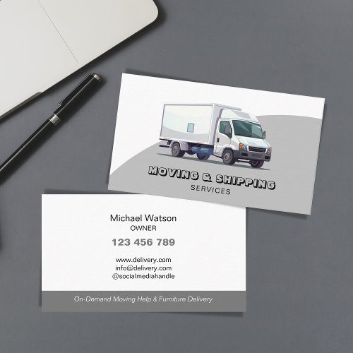 Professional Mover Box Truck Moving Company Business Card