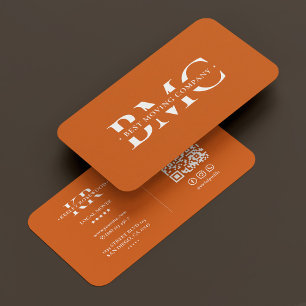Professional Movers Moving Company Orange Modern  Business Card