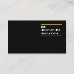 Professional Movie Director Productions Business Card