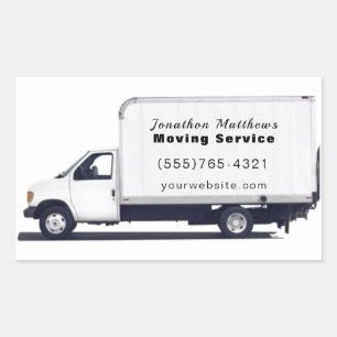 Professional Moving Company Service Business Rectangular Sticker