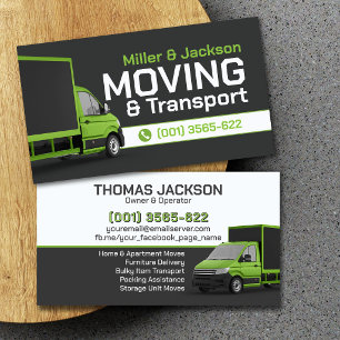 Professional Moving Services - Relocation Business Card