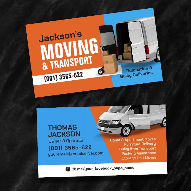 Professional Moving Services - Relocation Business Card (Creator Uploaded)