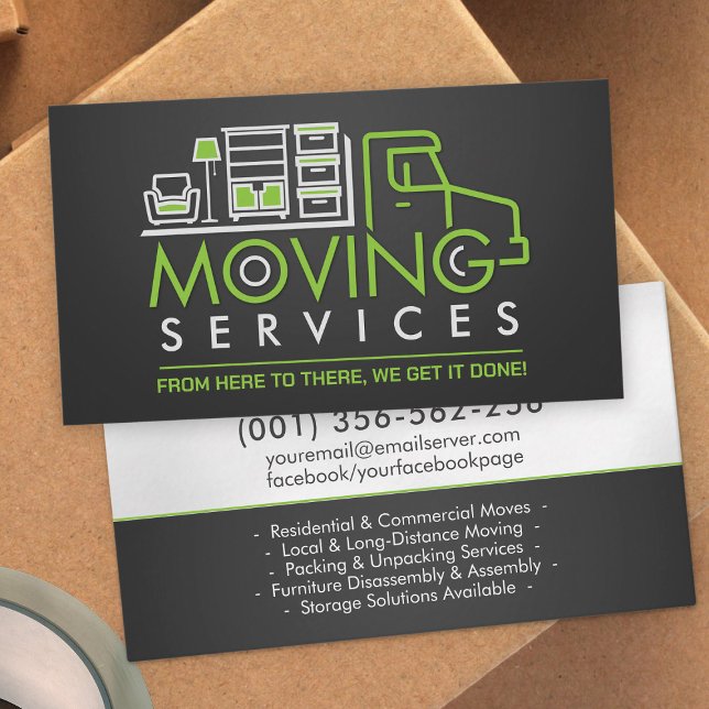 Professional Moving Services - Relocation Business Card (Creator Uploaded)