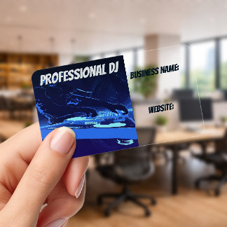 Professional Music DJ Clear Business Cards