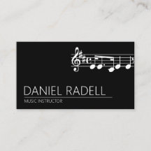 Professional Music Instructor Business Card