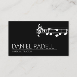 Professional Music Instructor Business Card