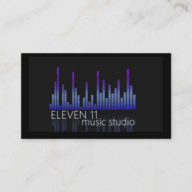 Professional Music Recording Studio Business Card (Front)