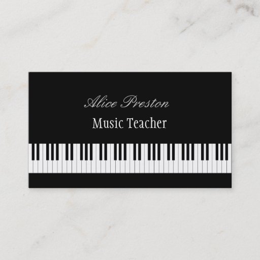 Customizable Music Teacher - Business Card