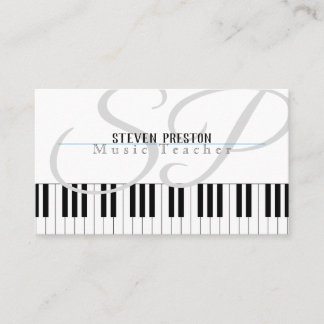 Professional Music Teacher | Piano Keys Business Card