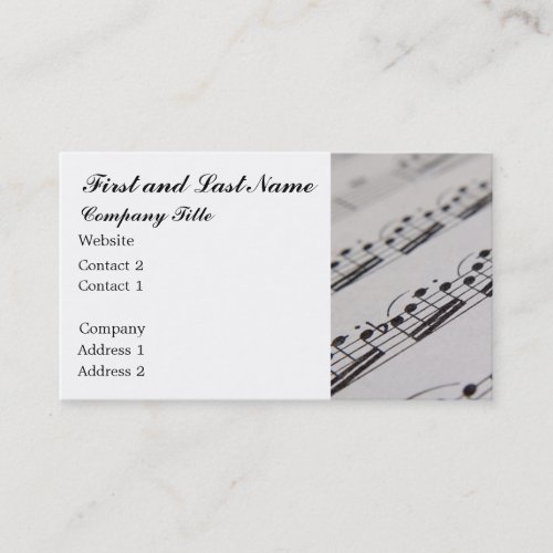 Professional Musician Business Card Templates