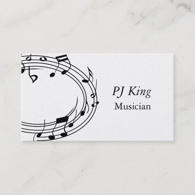 Professional Musician Business Card (Front)