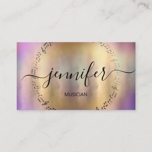 Professional Musician DJ Artistic 3D Holographic  Business Card