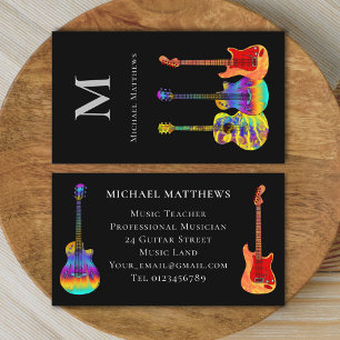 Professional Musician Guitar Music Teacher Business Card