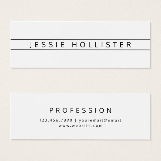 Professional Name & Info (Front & Back)