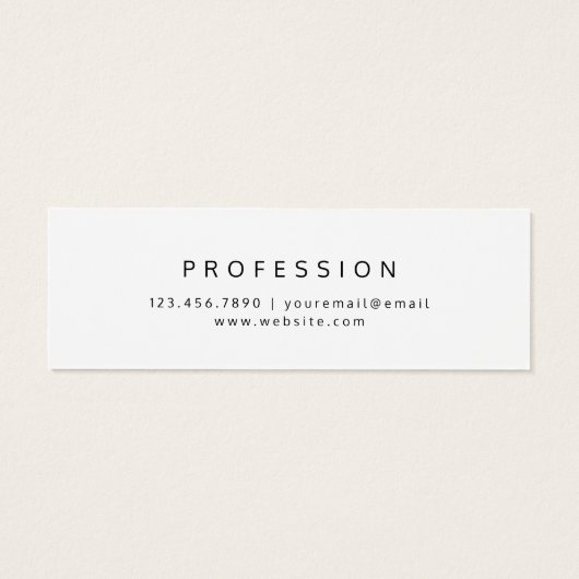 Professional Name & Info (Back)