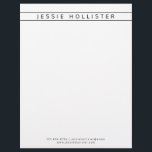 Professional Name & Info Letterhead<br><div class="desc">Sophisticated & professional.</div>