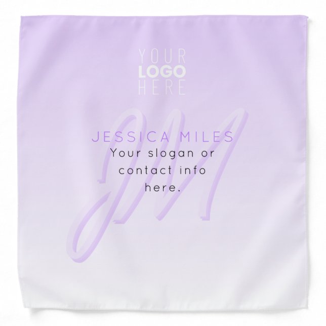 Professional Name & Slogan Template | Light Purple Bandana (Front)