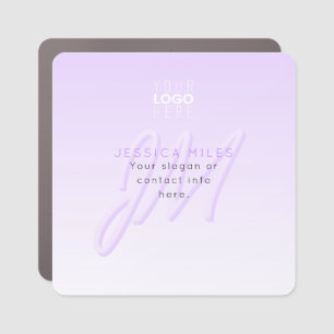 Professional Name & Slogan Template Light Purple Car Magnet