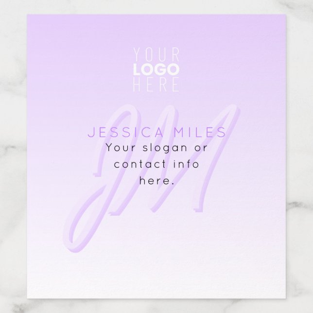 Professional Name & Slogan Template | Light Purple Envelope Liner (Design)