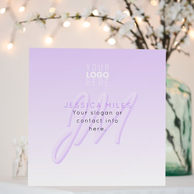 Professional Name & Slogan Template | Light Purple Foam Board (In Situ (Wedding))
