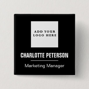  Professional  Name Tag Business Logo Office Staff Button