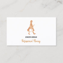 Professional Nanny Rose Gold Silhouette Babysitter Business Card