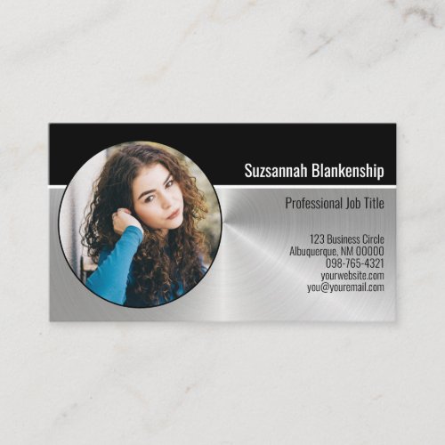 Professional Nanny Service Custom Oval Photo Business Card