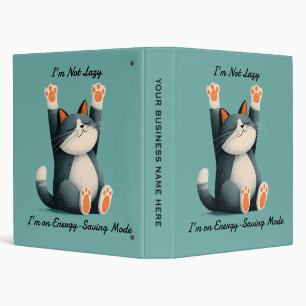 Professional Nap Taker Funny Sleeping Cat 3 Ring Binder