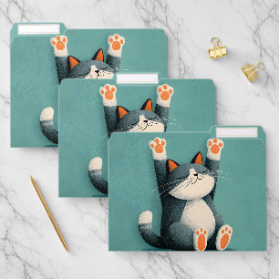 Professional Nap Taker Funny Sleeping Cat File Folder