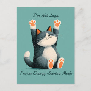 Professional Nap Taker Funny Sleeping Cat Holiday Postcard