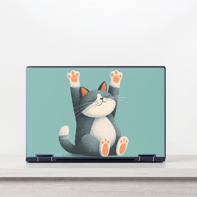 Professional Nap Taker Funny Sleeping Cat HP Laptop Skin (Front)